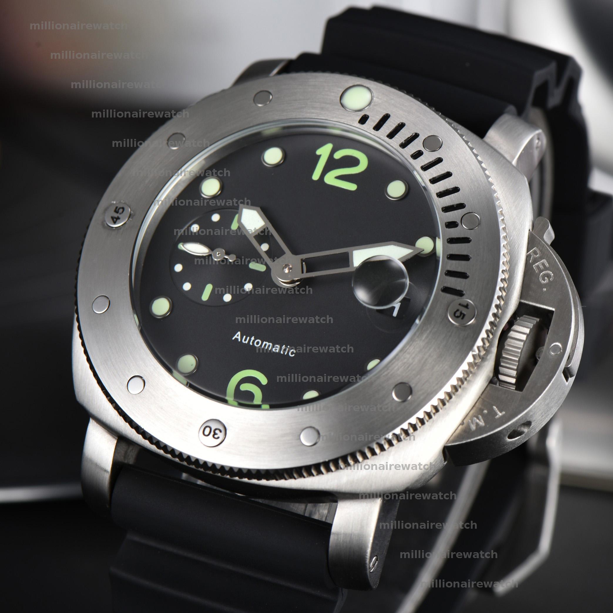 High Quality Luxury Designer Sneak Master Watch Classic Super Large Dial Designer Watch Luxury Watch Rubber Leather 316L Steel Watches Men Mechanical Man Watch