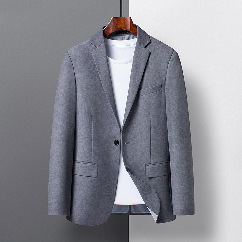 H266 Men's Striped Casual Suit Single Top Jacket