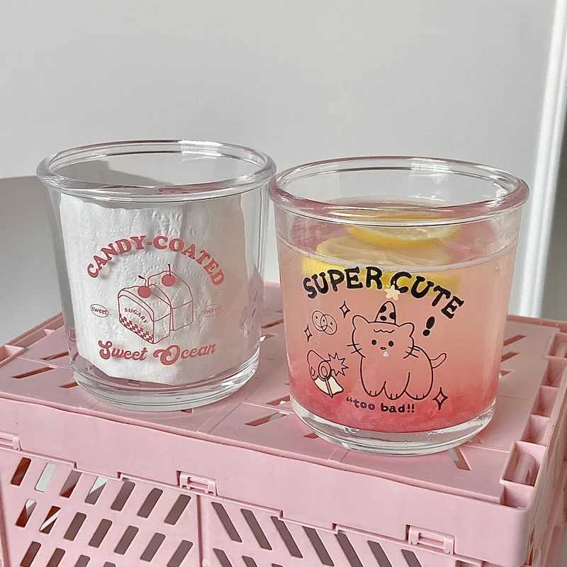 Cartoon dessert cup couple coffee cup water cup large capacity beverage cup Y241211