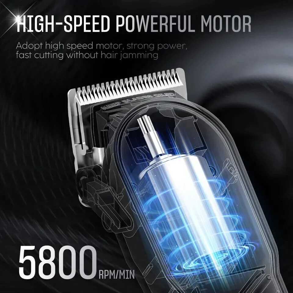 Sejoy Hair Clippers Beard Trimmer for Men Cordless Barber Clippers for Hair Cutting Machine Rechargeable Beard Trimmer W241212