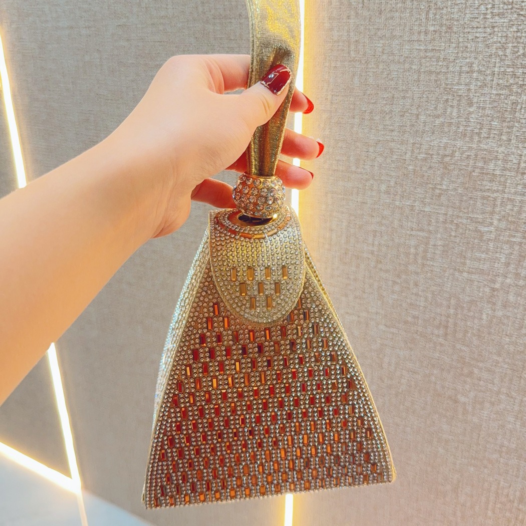 Pyramid ShapeSmall Clutch With Gold s Evening Bags Bridal Clutches Formal Party Dress Purse