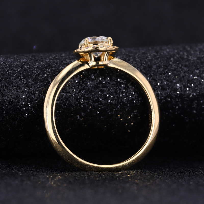 Starsgem Women 0.5ct/1ct Round Cut Halo lab Diamond Moissanite Engagement Wedding Ring