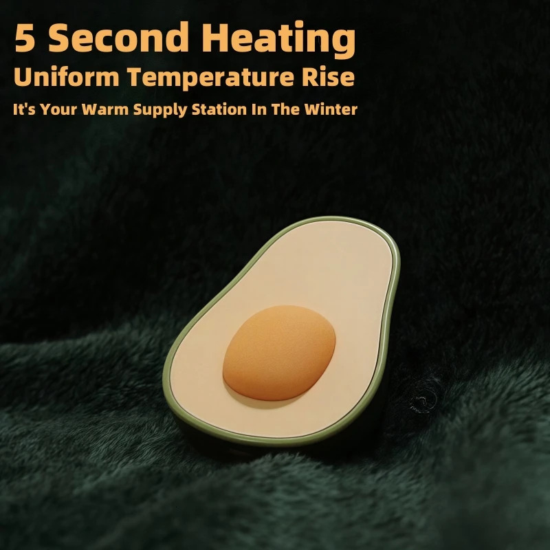 Avocado Hand Warmers Pocket Warmer Couple Lovers Confession Christmas Gift Electronic Pack Portable USB Rechargeable 241212