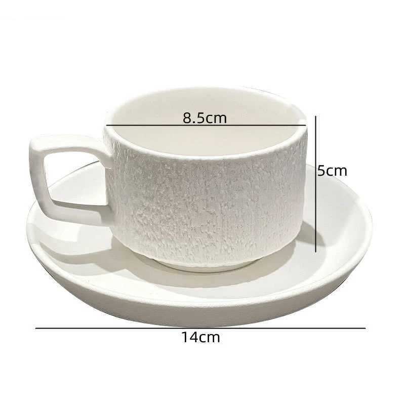 Light Luxury Stone Pattern Coffee Cup Set Ceramic G Afternoon Tea Latte Milk Modern He Brage Y241211