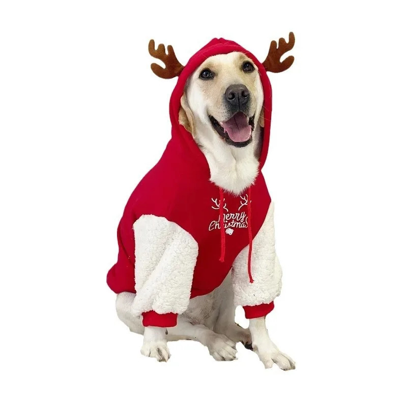 2025 Christmas Dog Clothes Hoodies Fleece Warm Sweatshirt Small Medium Large Dogs Jacket Clothing Pet Costume Dogs Clothes 241212