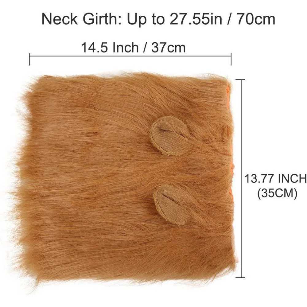 Cute Pet Dog Cosplay Clothes Lion Mane For Dog Costumes Realistic Lion Wig For Medium to Large Dogs With Ear Pet Accessories M241212