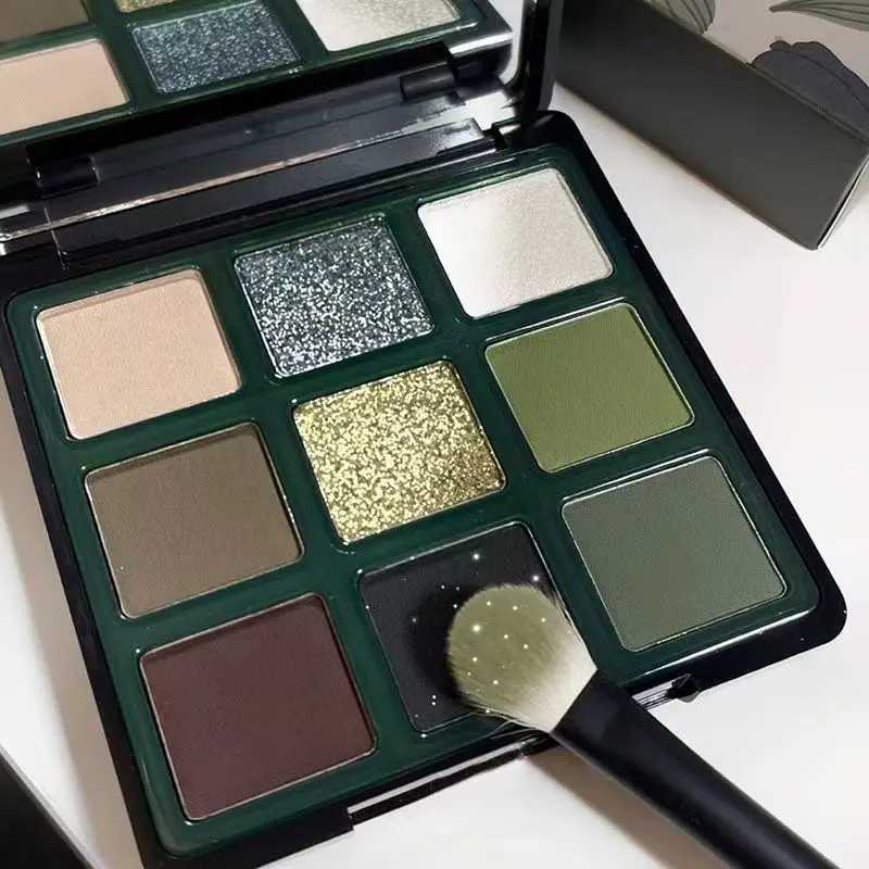Paris Garden Nine Color eye shadow Hray Retro French Black Green Contrast Olive Green Small SmokeW241212
