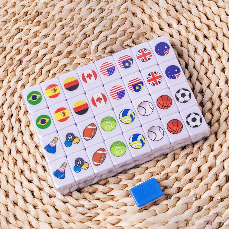 Seaside Escape Mahjong Blocks Tile Mini Finger Mahjong Expressing Animal Matching Game Puzzle Toy Party Fun Games for Parents and Children 241212
