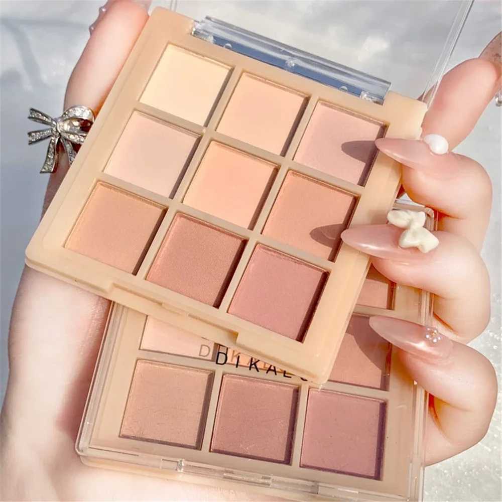 9 Colors All Matte Eyeshadow Palette Eyeshadow Primer Waterproof Glitter Nude Eye Pigment Matte Shimmer Shine Eyeshadow PowderW241212