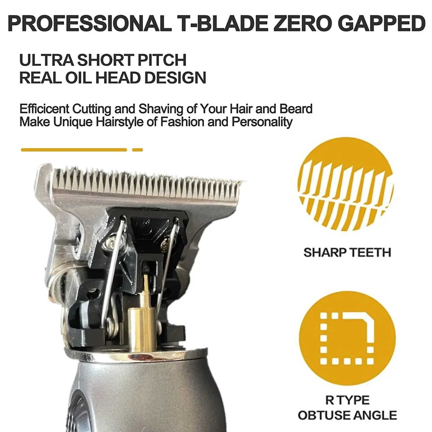 KEMEI Electric T9 Hair Clipper Mens Hair Clipper Professional Hair Clipper Beard Rechargeable Oil Head Trimmer KM-1757 W241212