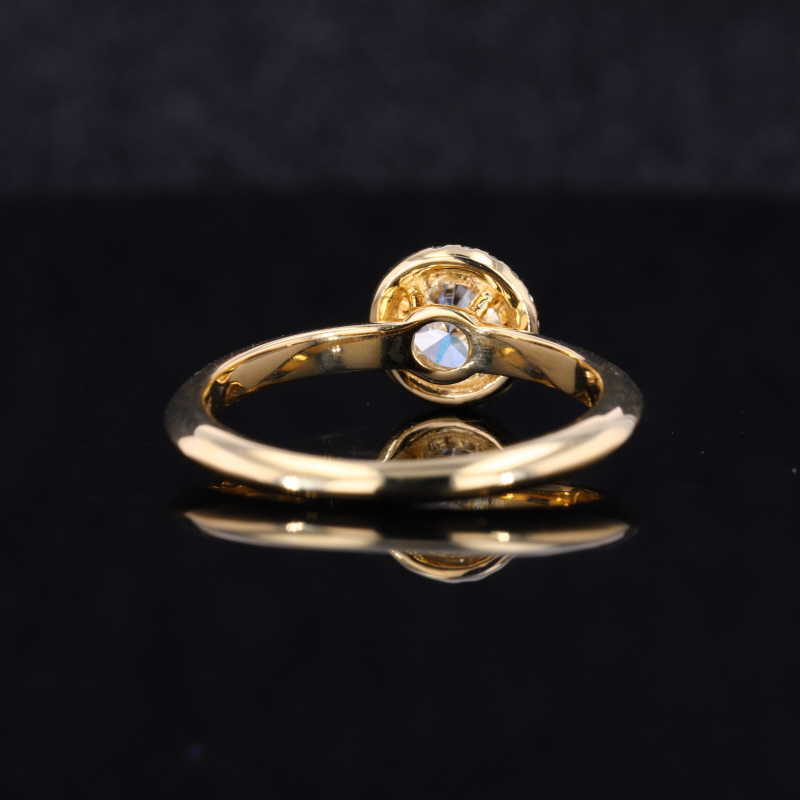 Starsgem Women 0.5ct/1ct Round Cut Halo lab Diamond Moissanite Engagement Wedding Ring