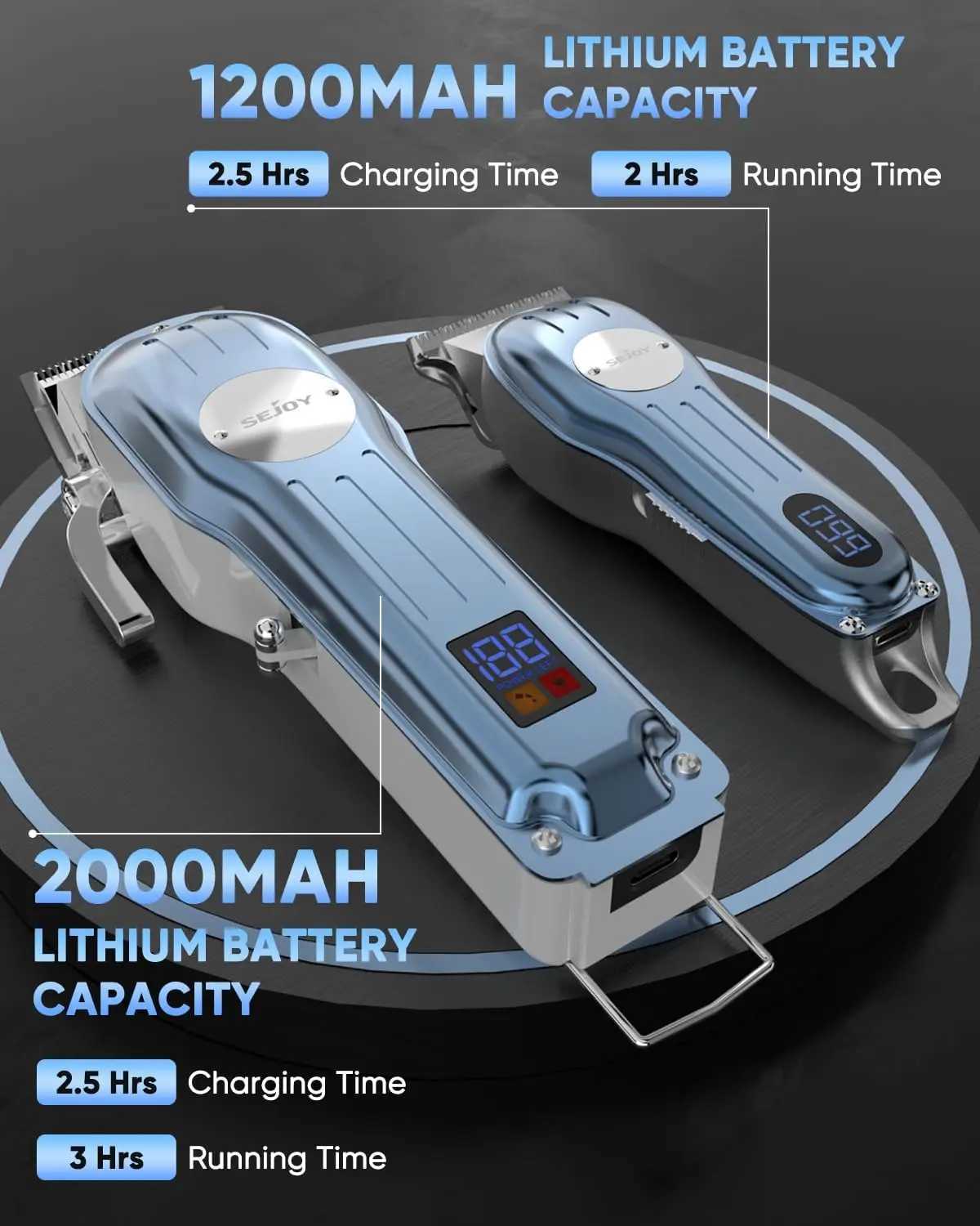 SEJOY Professional Hair Clippers for Men Cordless Clippers and Trimmers Grooming Set Haircut Machine for Family W241212