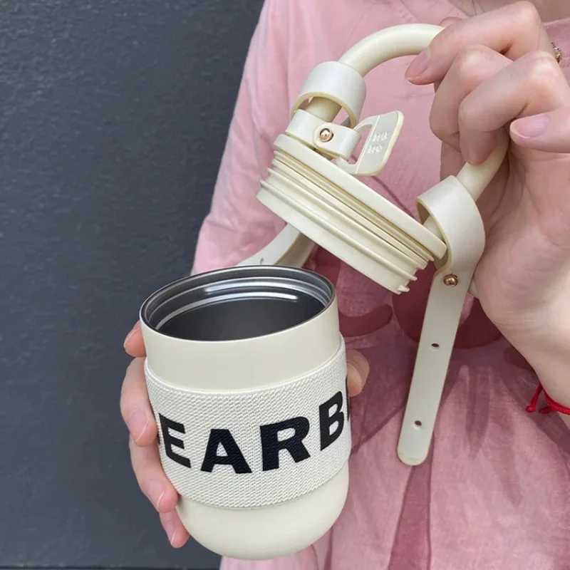 Water bottle shaped hot vacuum filled cup stainless steel portable travel 460ml Y241211