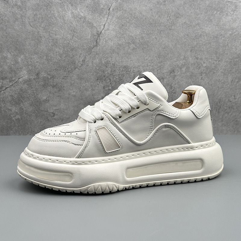 Thick soles increase daddy shoes men's Spring sports small white shoes simple light luxury high sense of leisure board shoes