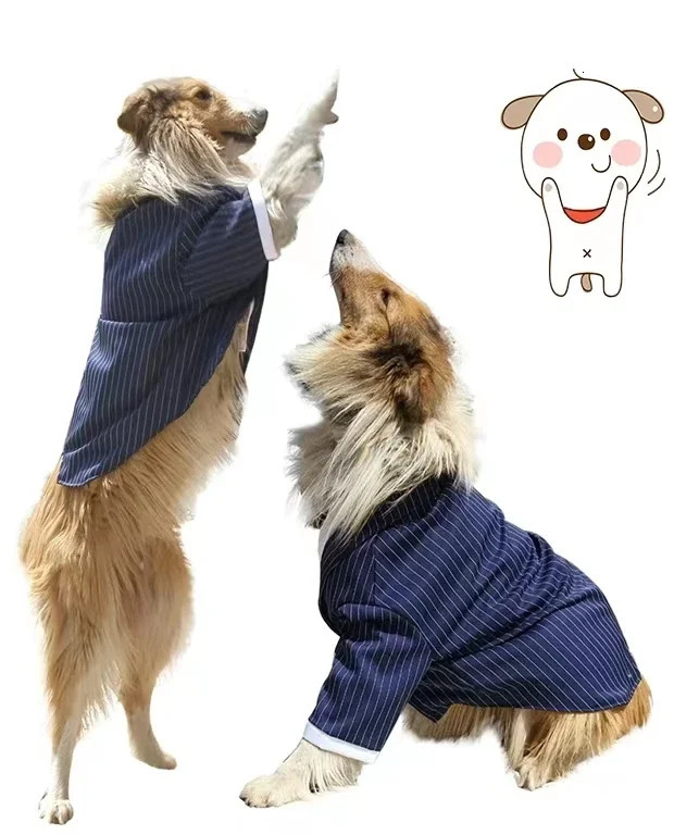 Tuxedo for Dogs Stripe Big Dog Suit Wedding Golden Retriever Husky Large Dog Clothes 241212