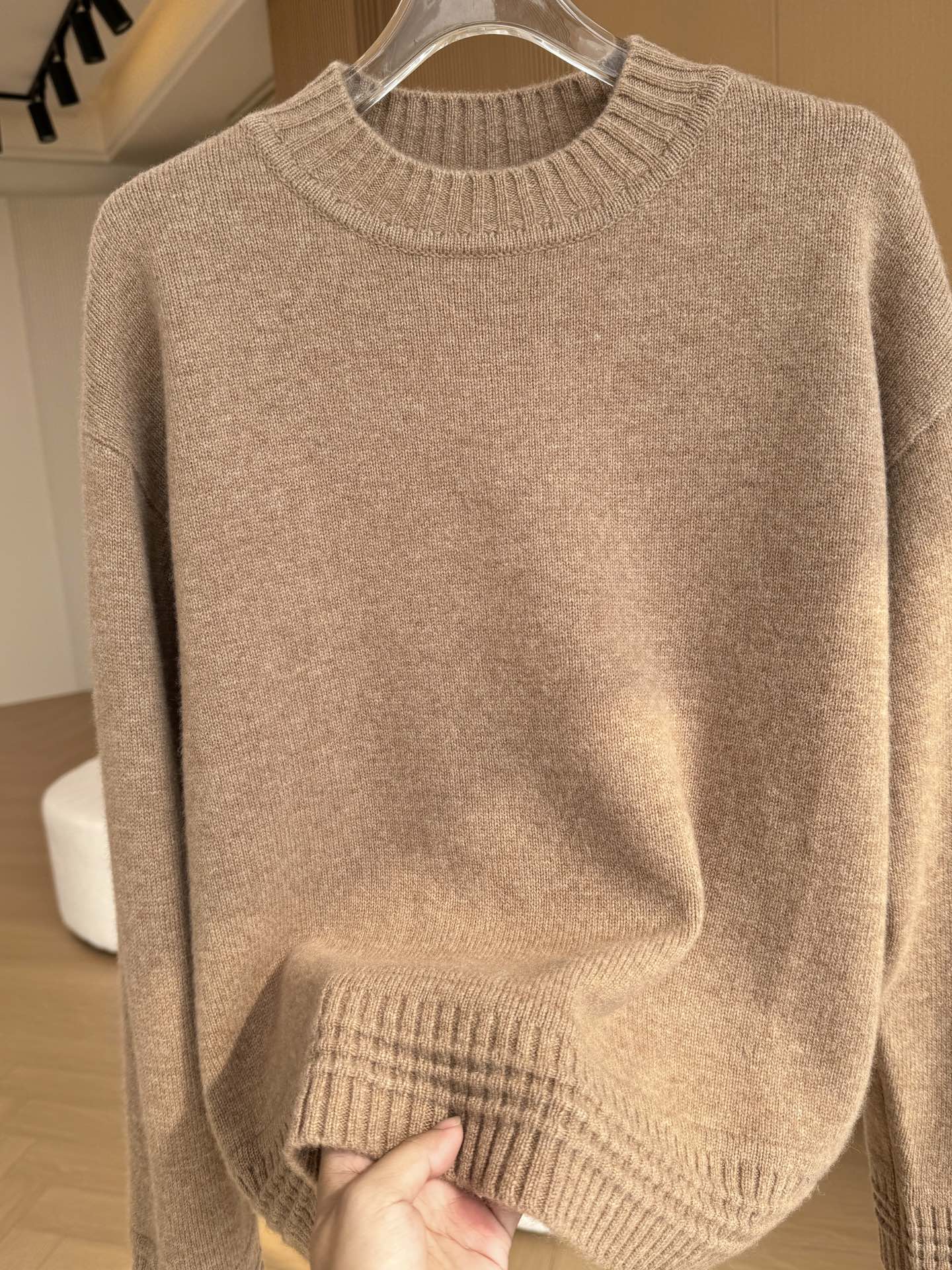 CCBB2 Wool Blend Knit Sweater - Autumn & Winter Long Sleeve Side Pleat Half Turtleneck Pullover