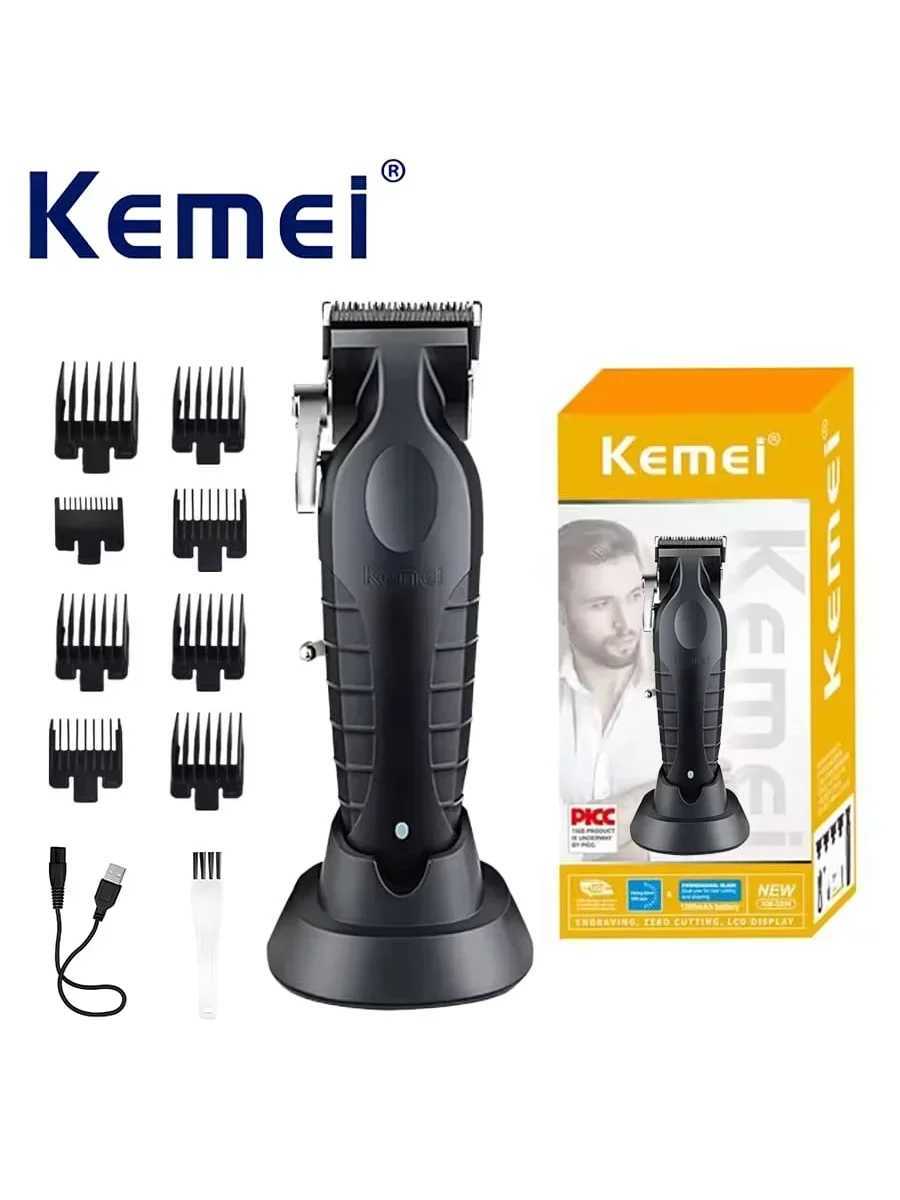 Kemei KM-2296 Electric with USB Base Oil Head Carving Salon Hair Clipper M241212 C260312