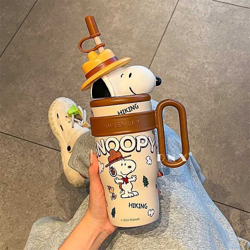 New Crayon Shin chan Cute Cartoon Cherry Blossom Nene Vacuum Cup Kawaii High Capacity Water Cup Cute Peripheral Decorative Gift Y241211