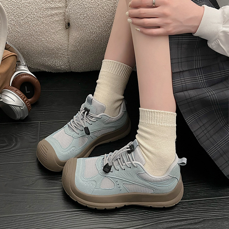 Women Sports Shoes:Designer Hiking Shoes Comfort Running Shoes Versatile Casual Style Breathable Sneakers,Beige/Grey/Blue,Free shipping