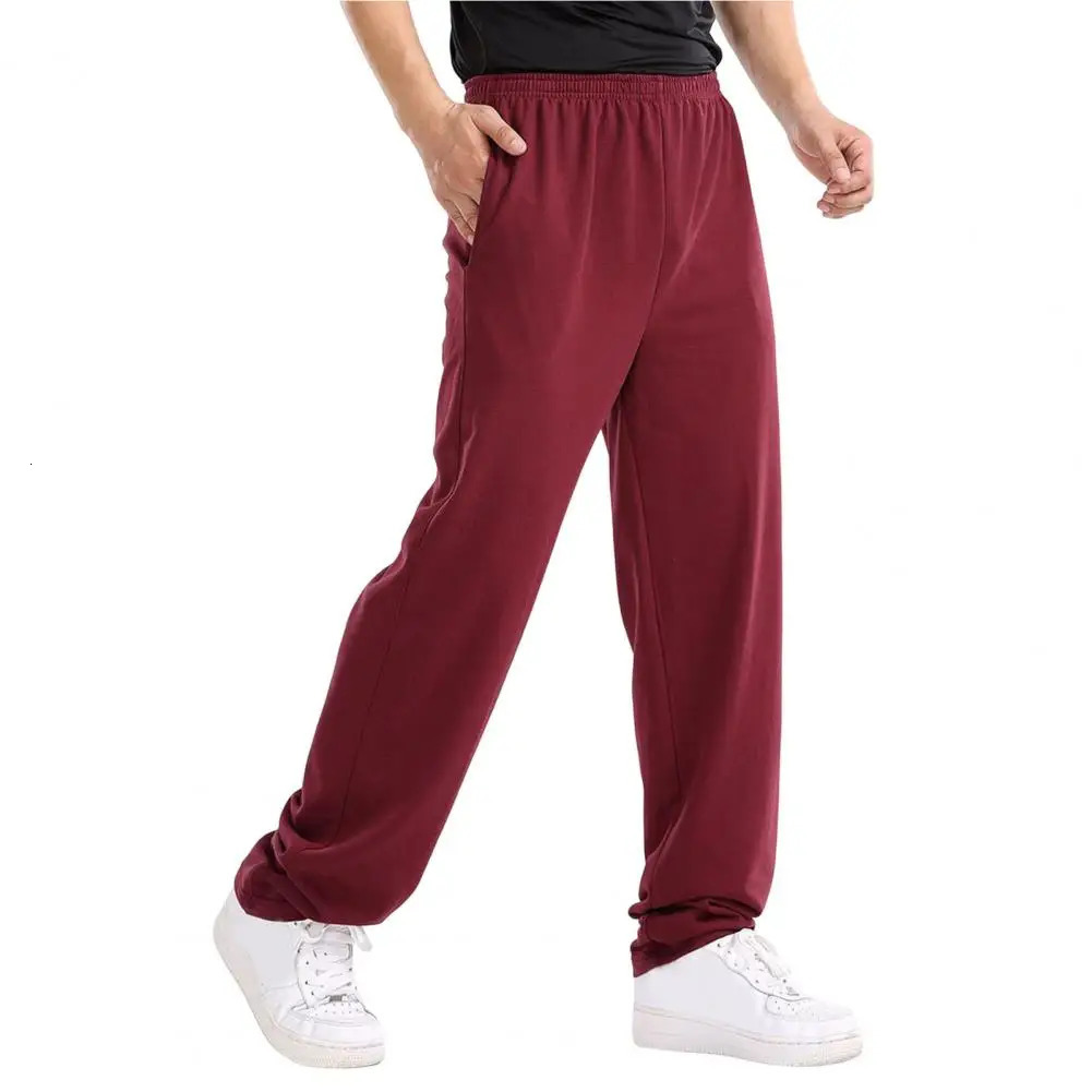 Mens Baggy Pants Trousers Solid Color Slim Fitted Sweatpants Elastic Casual Homme Plus Size 4XL Joggers 241203Z