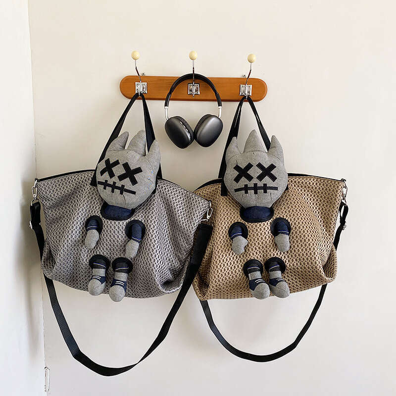 Niche Commuter Bag for Women, Japanese and Korean Dolls, Cartoon Travel Tote Large Capacity Crossbody Bag, 2024 New Casual Fashion Trendy Clothing