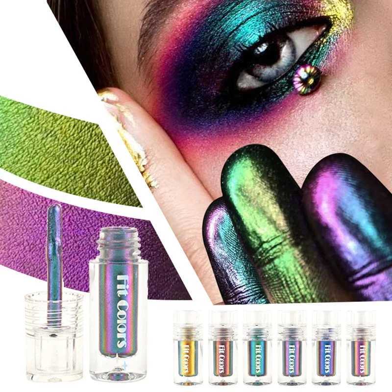 Chameleon liquid eye shadow durable multi-color two-color eye shadow pigment aurora eye shadow flash makeup party cosmeticsW241212