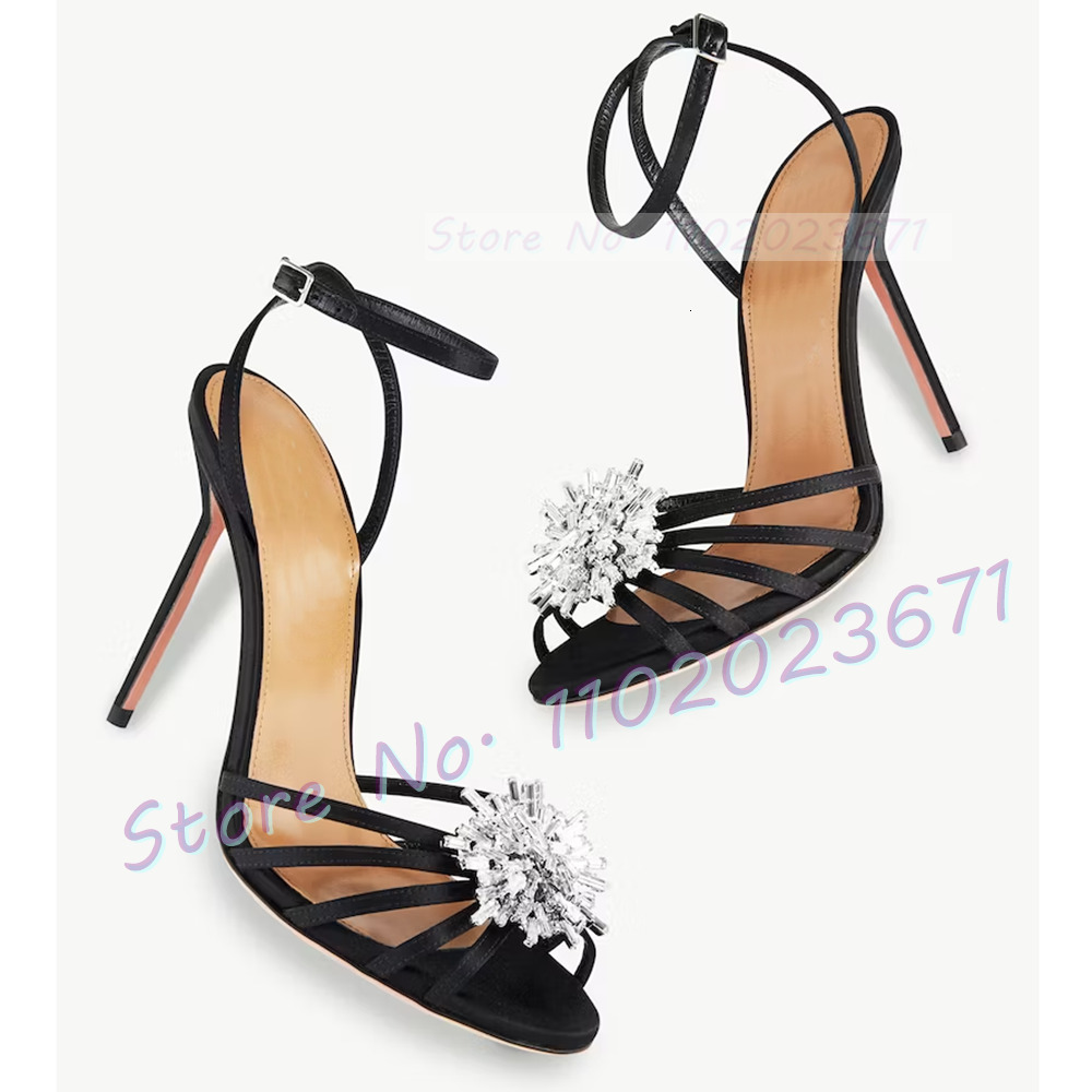 Colorful Wer Gold With High Heels Women Glossy Print Leather Shoes Fashion Party Female Ankle Strap Dress Sandals