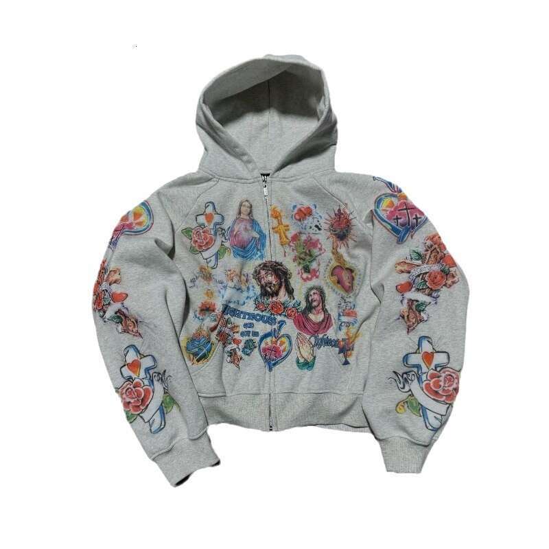 American Gothic Rock Letter Printed Hoodie Harajuku Loose Versatile Sweatshirt Couple Ddmypluto
