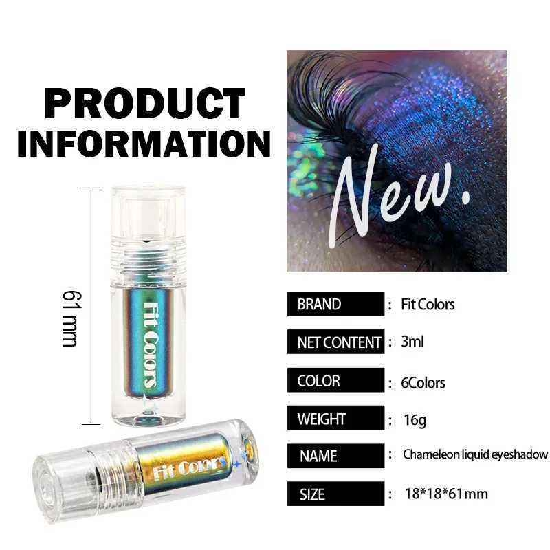 Chameleon liquid eye shadow durable multi-color two-color eye shadow pigment aurora eye shadow flash makeup party cosmeticsW241212