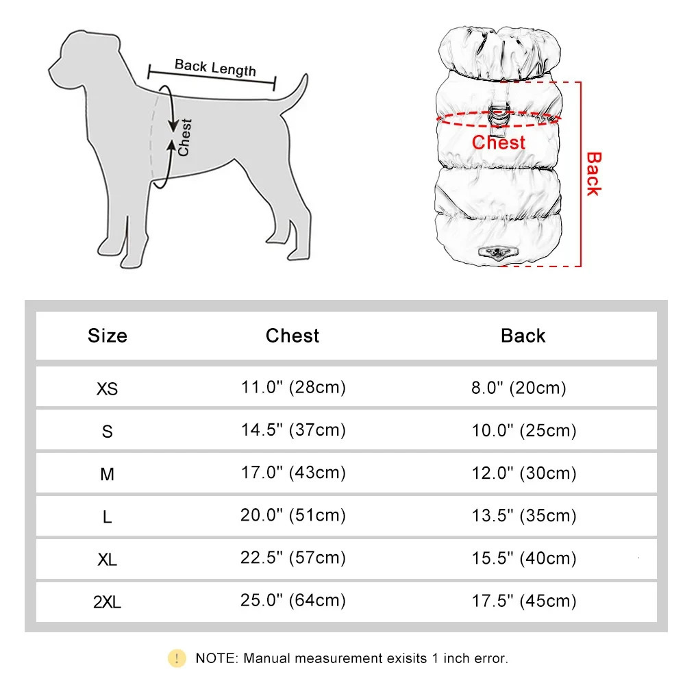 Soft Warm Dog Clothes Winter Padded Puppy Cat Coat Jacket For Small Medium Dogs Chihuahua French Bulldog Poodle Vest Pet Outfit 241212