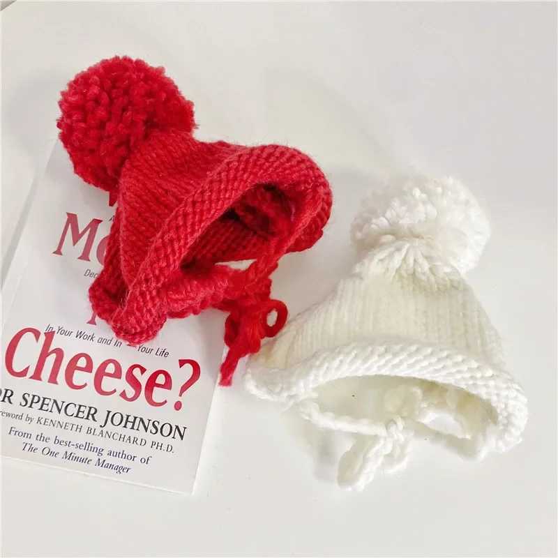Dog Winter Wool Hat Cute Pet Hat Cute Pet Hair Ball Christmas Headwear Dog Clothing Cat Hat Dog Helmet M241212