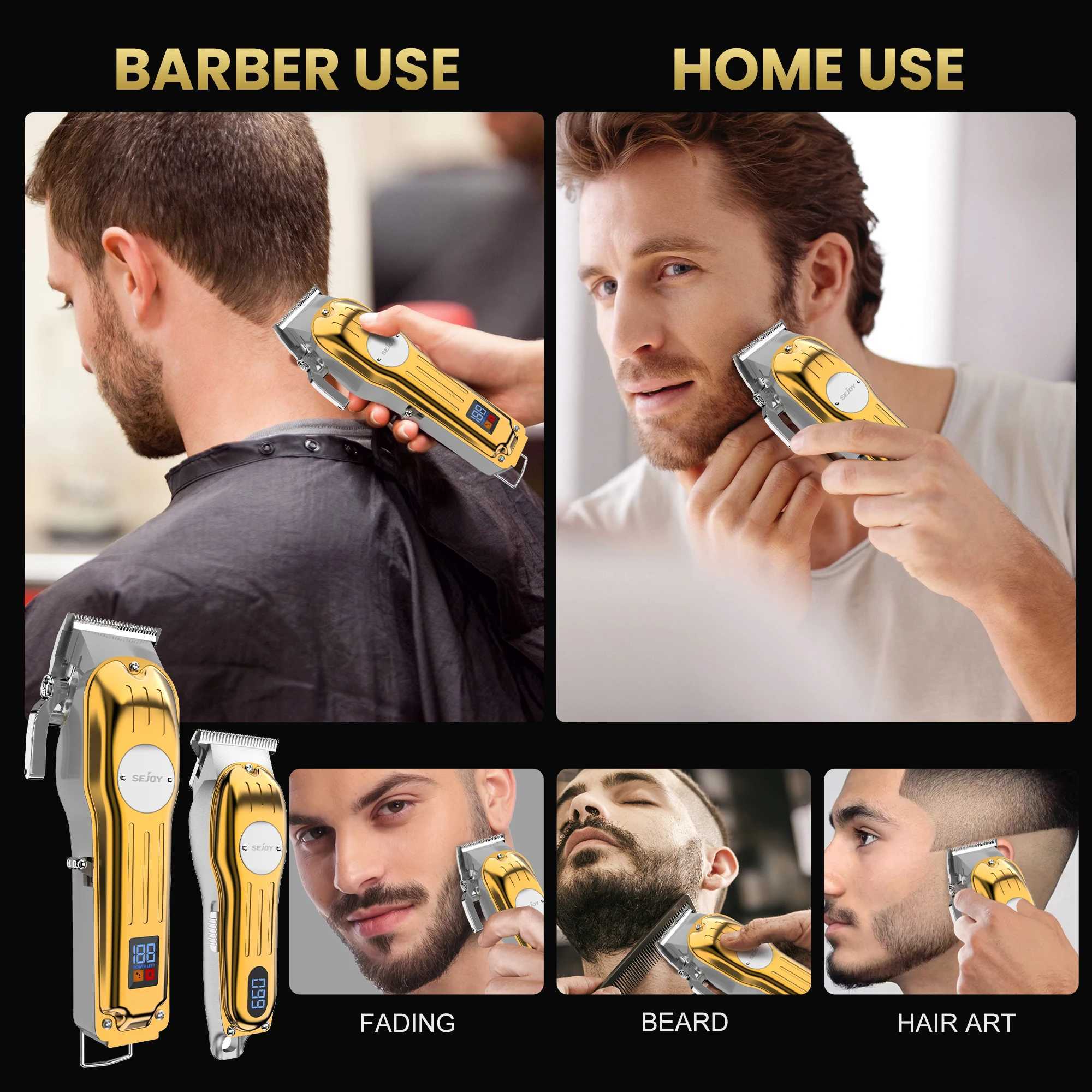 Sejoy Professional Electric Hair Clipper Trimmer Set Mens Charging Cordless Hair Clipper LFQ-MASTERPRO W241212