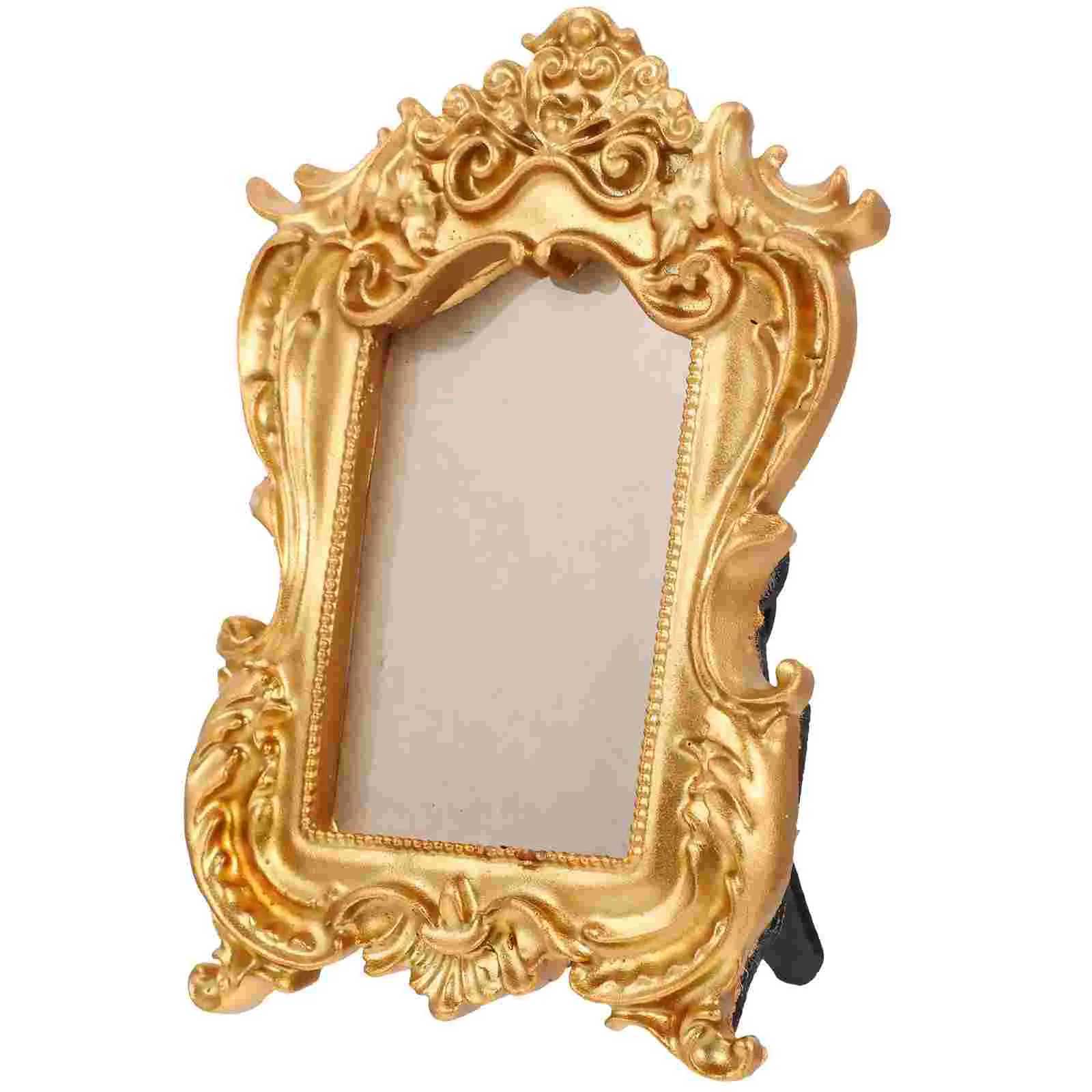 Frames Frame photo holder frame retro display gold desktop rural wedding commemorative Baroque decoration CL241231 H260306