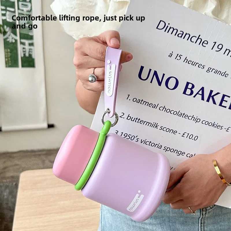 Hot cup lunch box steak cup work with R stainless steel pot extra long insulated lunch box bucket Y241211