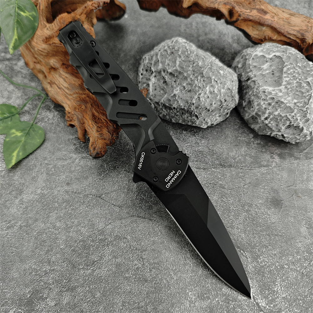 HOT SALE Extrema Ratio CAIMANO NERO Assisted Folding Knife D2 Steel Aluminum Handle EDC Outdoor Tacticals Self Defense Hunting Camping Knive 3300 1553