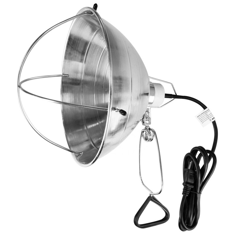 Clamp Lamp Light Aluminum Reflector& 10' Cord up to 150W With 18/2-Gauge 6 Feet Cord, Silver(No Bulb Included)