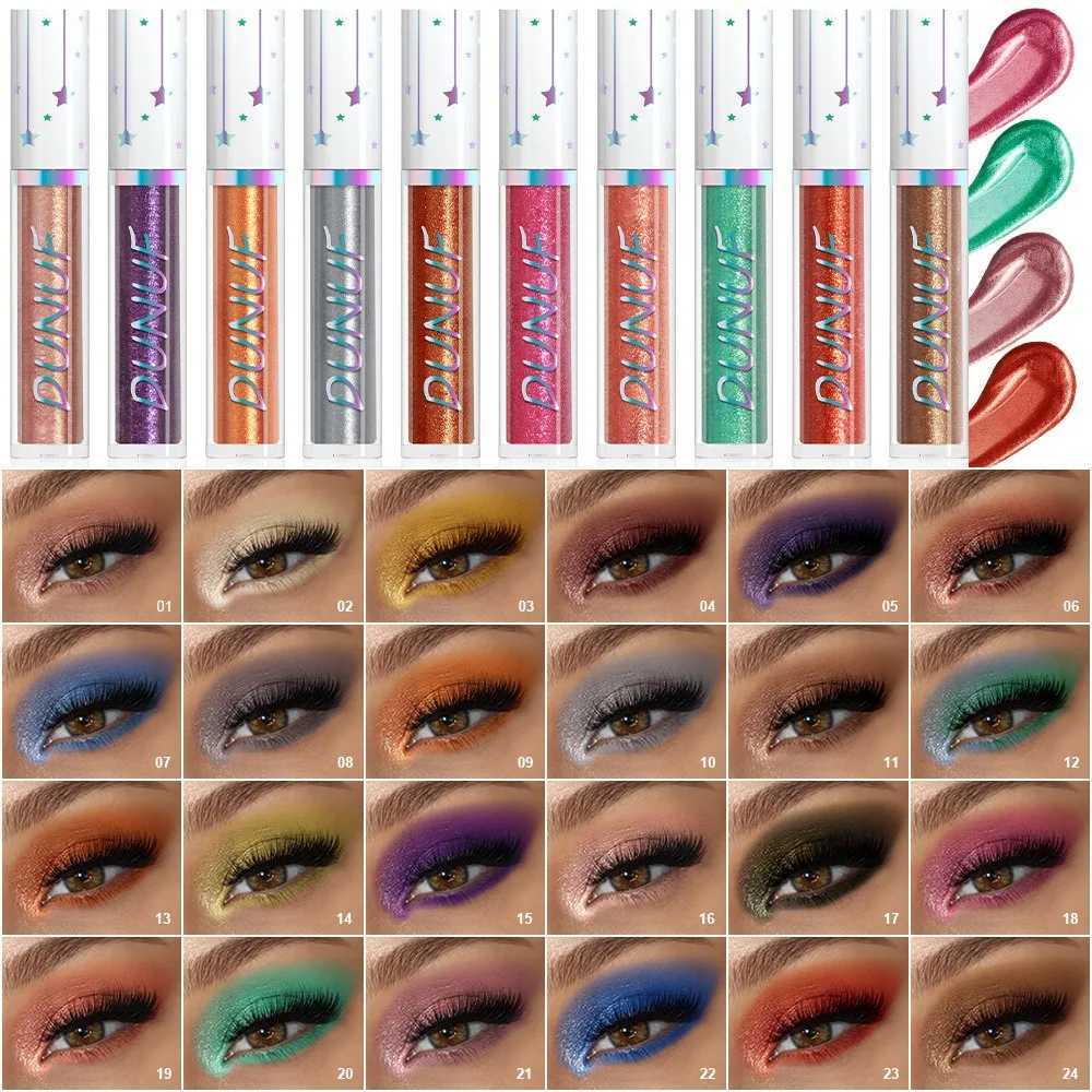 Metal liquid eye shadow stick Brown green black high gloss shiny eye shadow waterproof stage makeup paintW241212