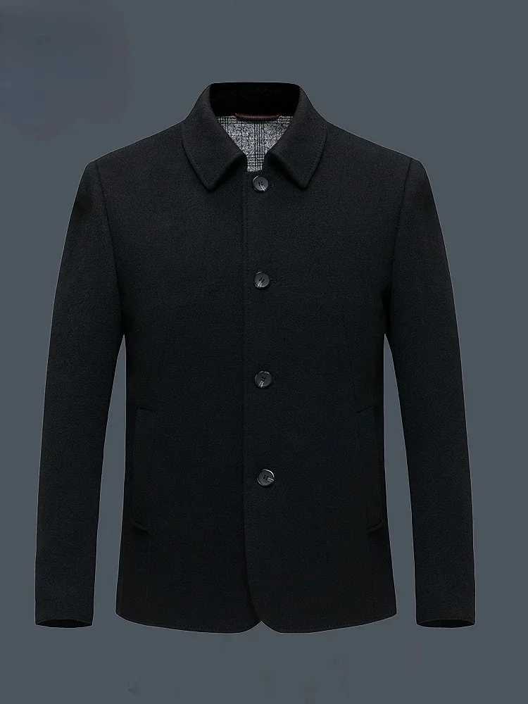 Double Sided 100% Cashmere Jackets for Men Clothing Autumn Winter Woolen Coat Mens Short High-end Casual Jacket Abrigos HombreXJ241212