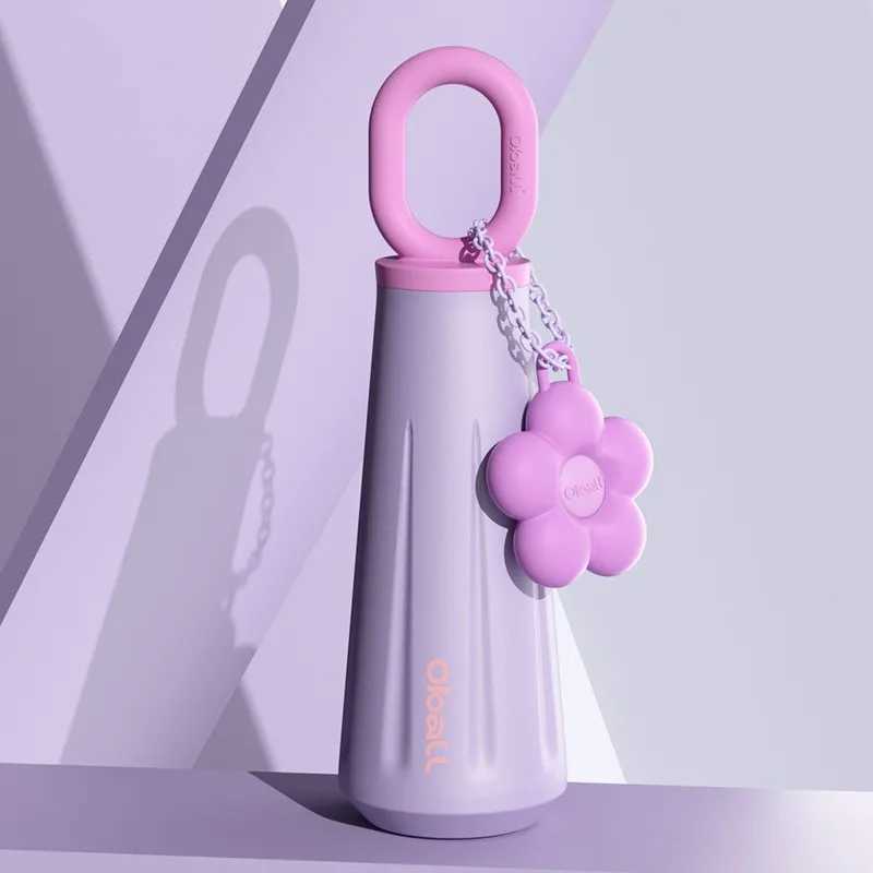 450ML Girl Portable Stainless Steel Insulated Cup Simple Elegant Fresh Goddess Cup Car Sports Bottle Water Cup Coffee Y241211