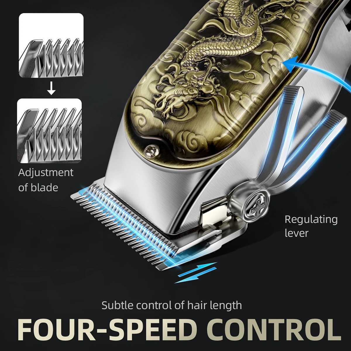 KIKIDO Barber Mens Beard Trimmer Professional Cordless Rechargeable Barber Set Barber Shop Powerful W241212