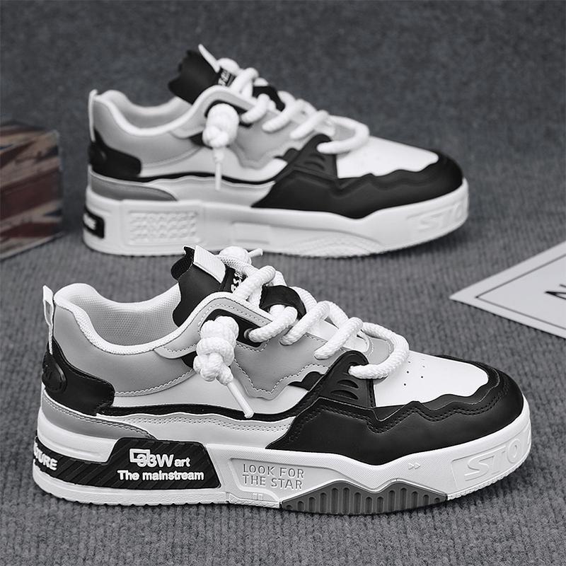 Casual Shoes Men Sport Shoes Brown Black Trendy Flat Heel Non-Slip Tennis Durable Platform Sneaker