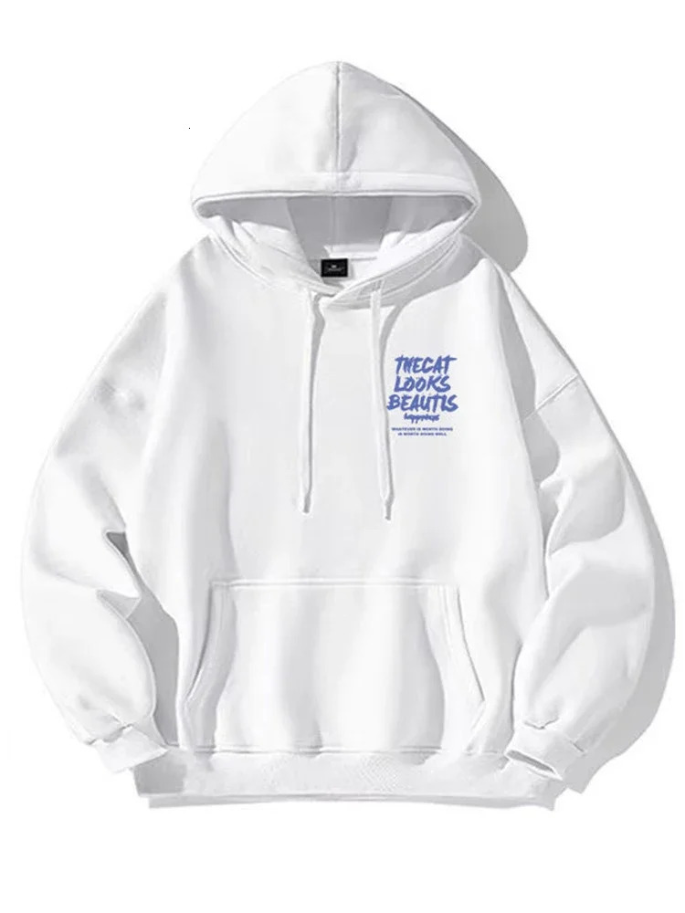 Casual Street Clothing Hoodie Fashionable Mens Comfortable Hip Hop Street Clothing Y2K Pullover Hoodie S-3XL 241211