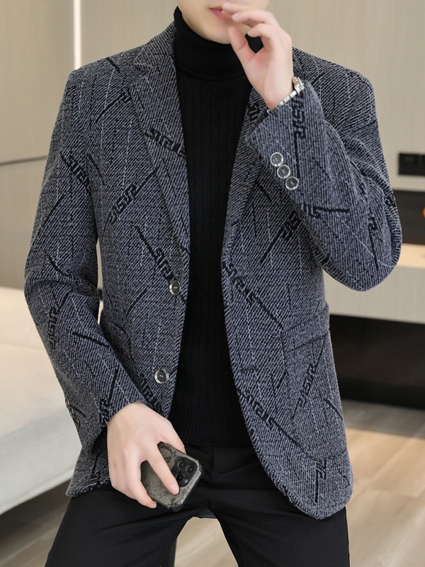 K31Spring new men's casual suits Korean style trendy slim fit stylish handsome plaid suits
