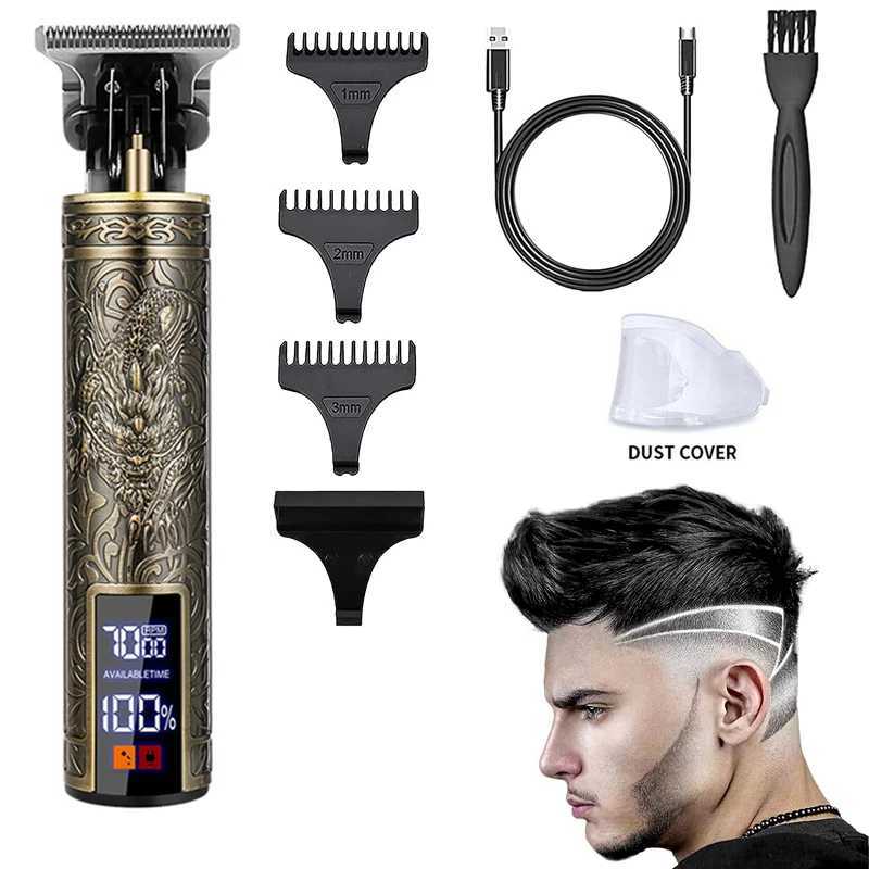 Economic Professional Home Clipper Adjustable Cutting USB Charging Lithium Battery Safe Cutting Mens Hair Trimmer W241212