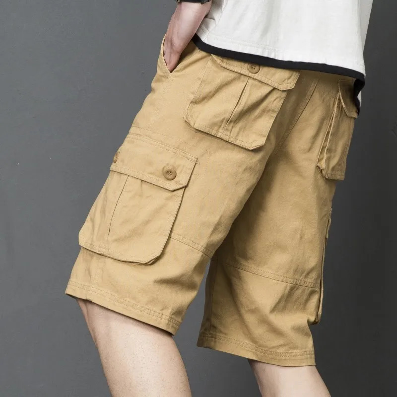 Large mens oversized cargo shorts are a must-have for summer outdoor mens streetwear fashionable solid retro casual sports shorts 44 241211