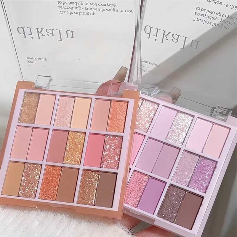 18 color eye shadow palette pink shimmer matte brown glitter earth color eye shadow makeup durable eye shadow cosmeticsW241212