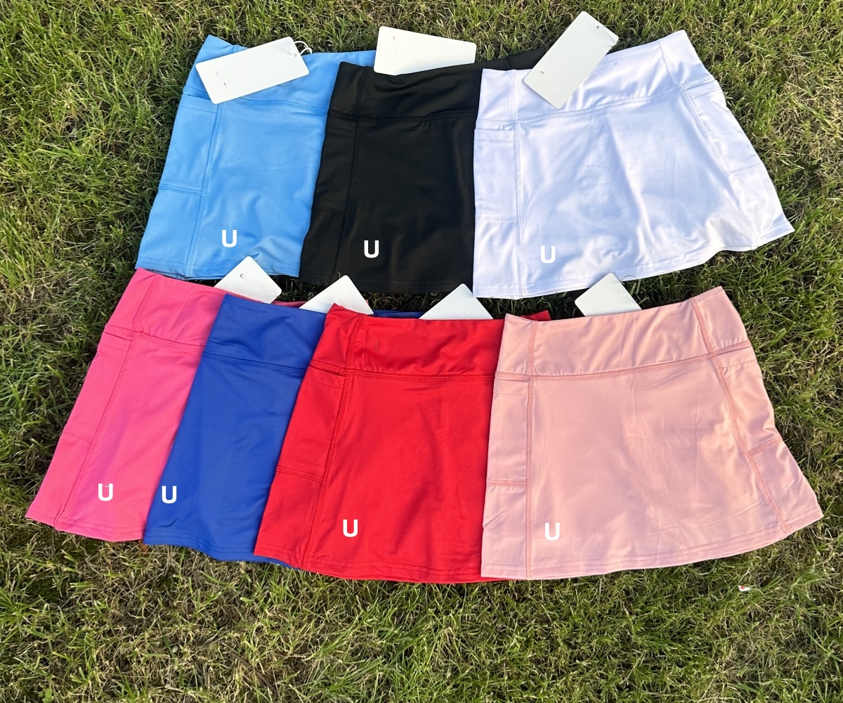 UUwomen-1235 Kids Tennis Skirt Girls Gym Clothes Sports Skirts Female Running Fitness Dance Yoga Skirts