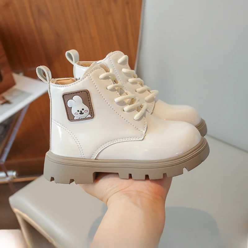 Boots 2024 Spring Autumn Winter Ankle Light Girl Platform Shoes Burgundy Beige Black Boys Short Super Cozy H241212R4HO