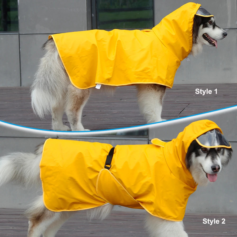 Dog Raincoat Waterproof Soft PU Breathable Dog Rain Jacket for Small Dog Hooded Dog Rain Coat with Transparent Cap Protect Belly 241212