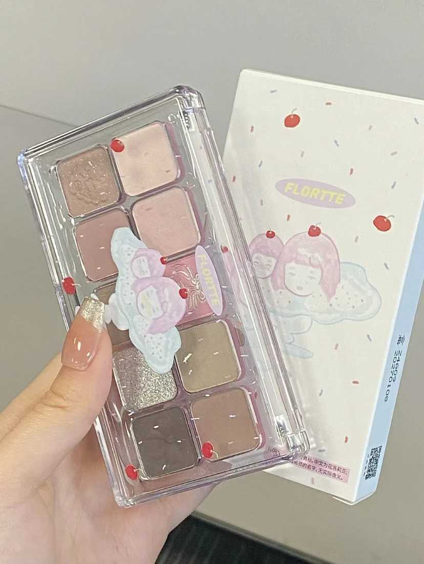FLORTTE Wackky Girls Dormitory Series eye shadow Ten Color Palette Daily Comprehensive Palette Decoration Eye MatteW241212